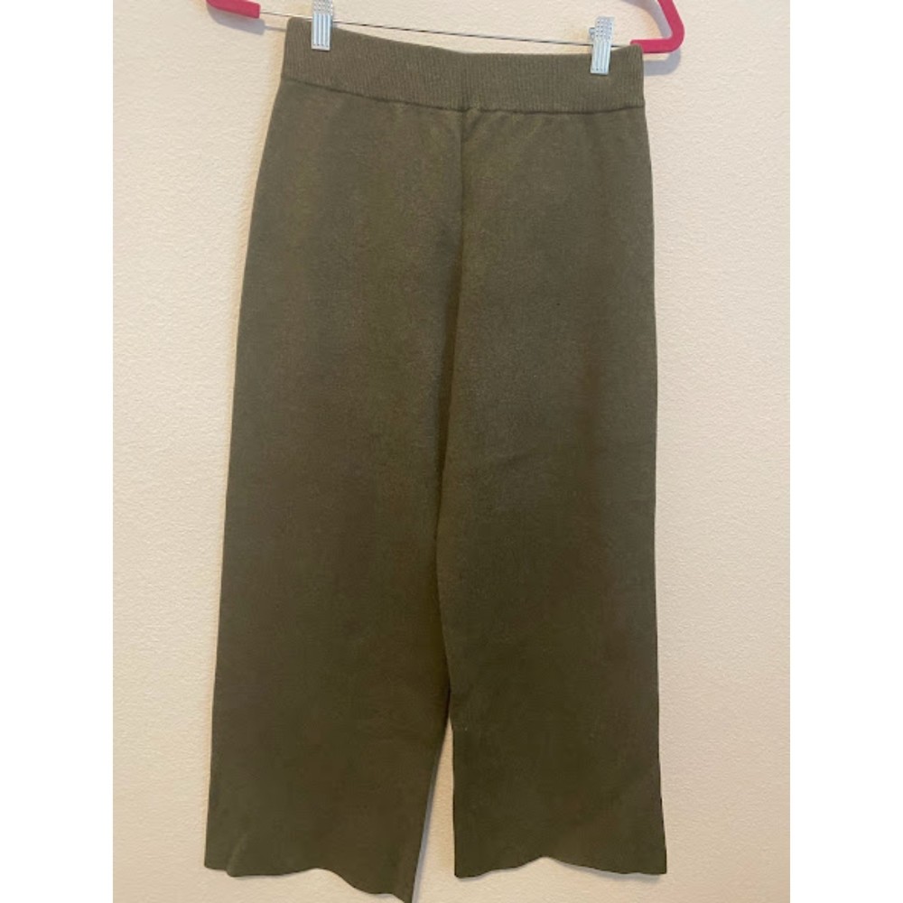 NWT Loft Wide Leg Green Pull On Pants XS